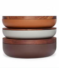 Load image into Gallery viewer, VVD pottery set - set with walnut lid 3 pieces
