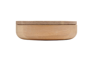 VVD pottery 30cm oak 7cm high / lid 2cm sandstone