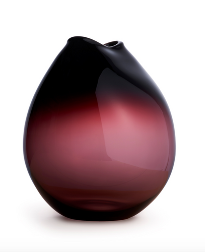Rock vase aubergine