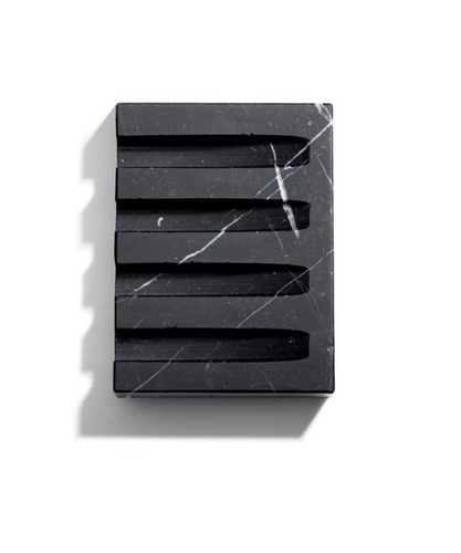 Soap dish black marble