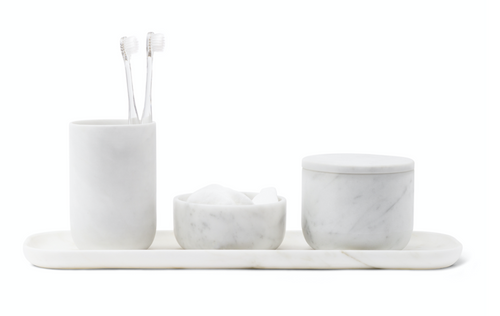 Bathroom set in carrara marble